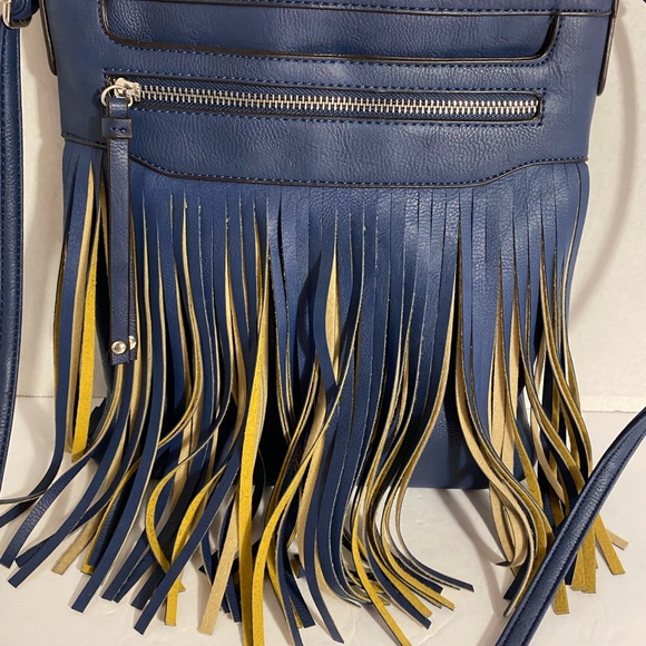 Blue Fringe Front Crossbody - Picture 2 of 10